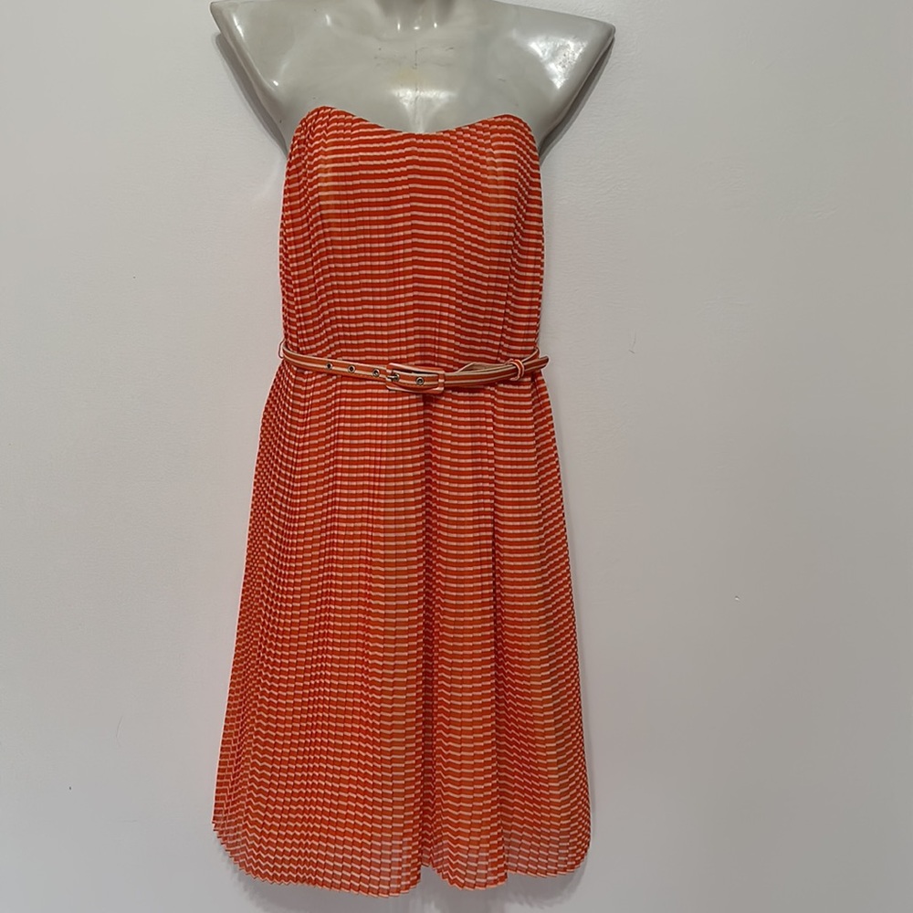 French Connection Strapless Pleated Mini Dress Size 0